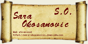 Sara Okošanović vizit kartica